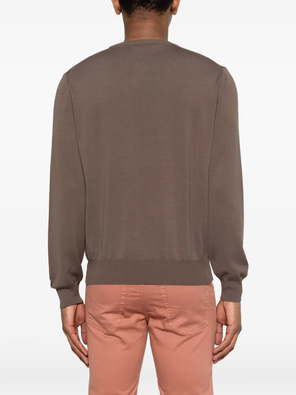Canali Trui met ronde hals Bruin