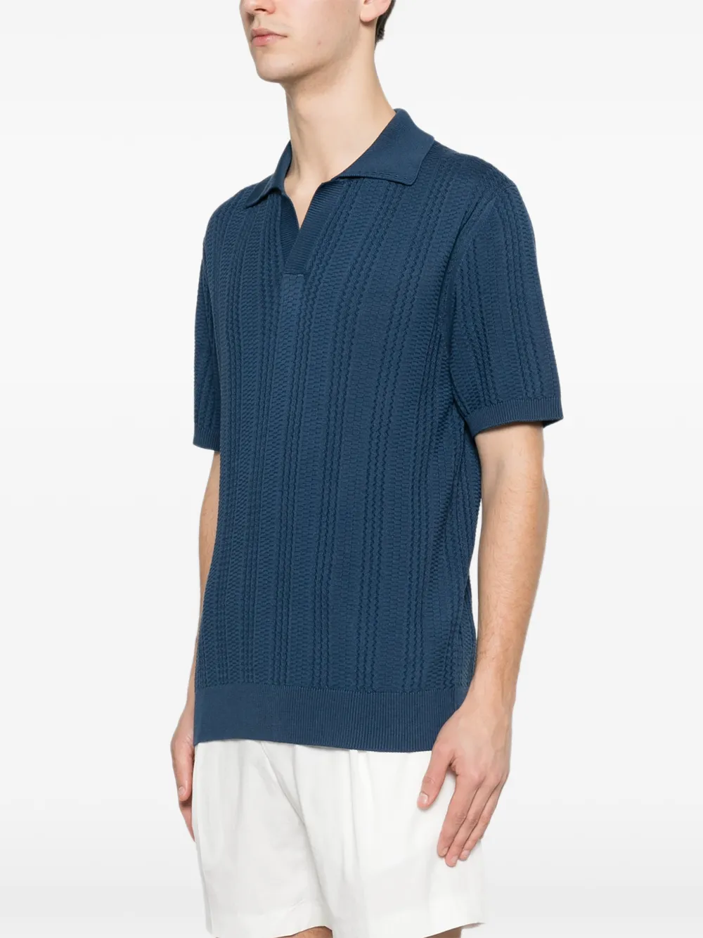  Canali Textured T-shirt - Blue 