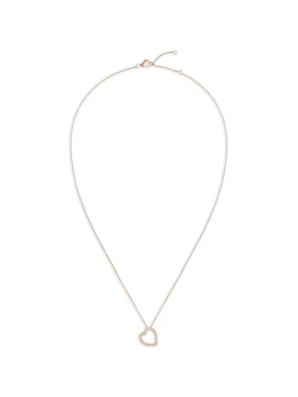 Repossi Antifer Diamond Heart Pendant Necklace in Pink