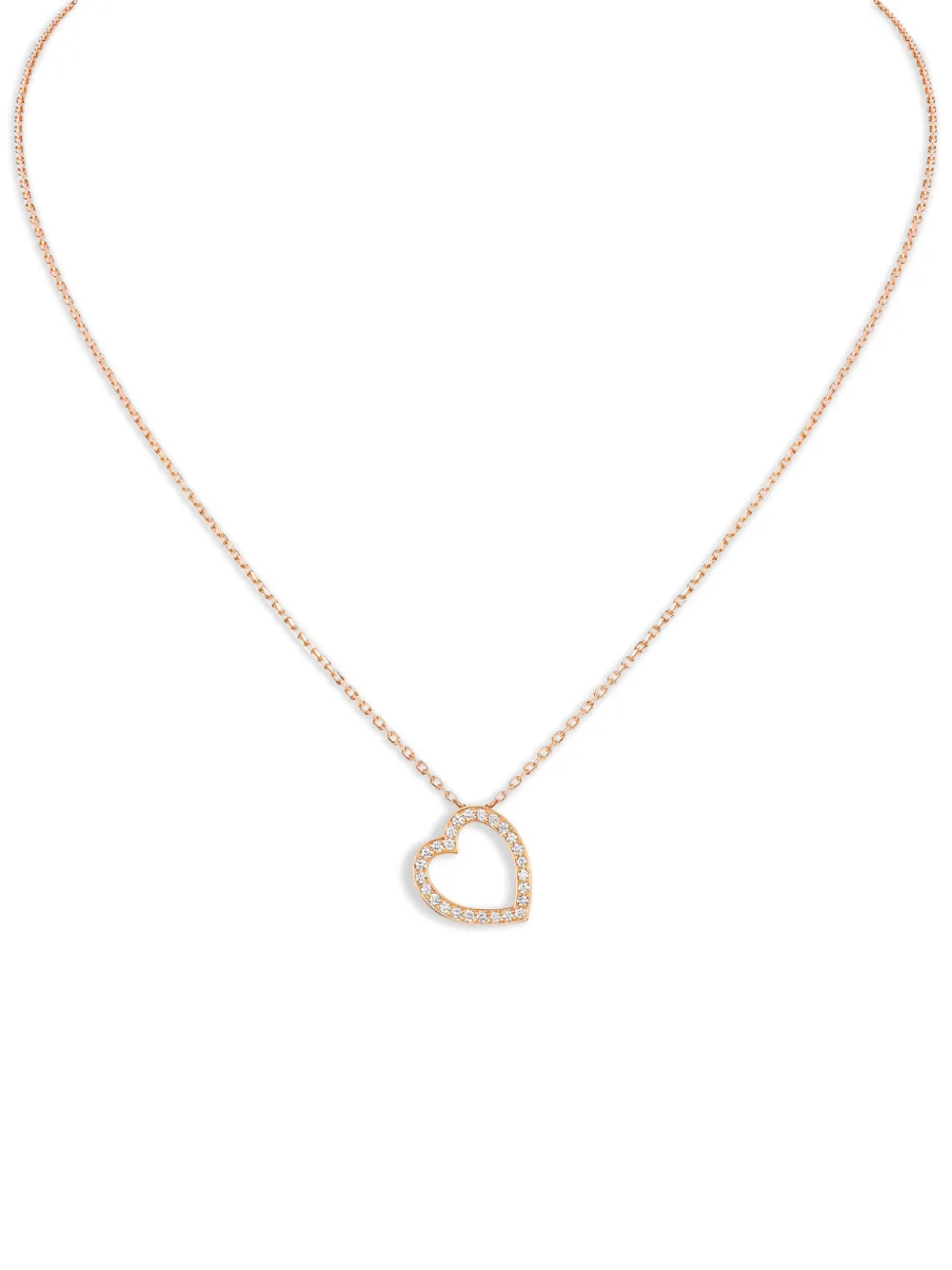 ANTIFER 钻石心形吊饰项链