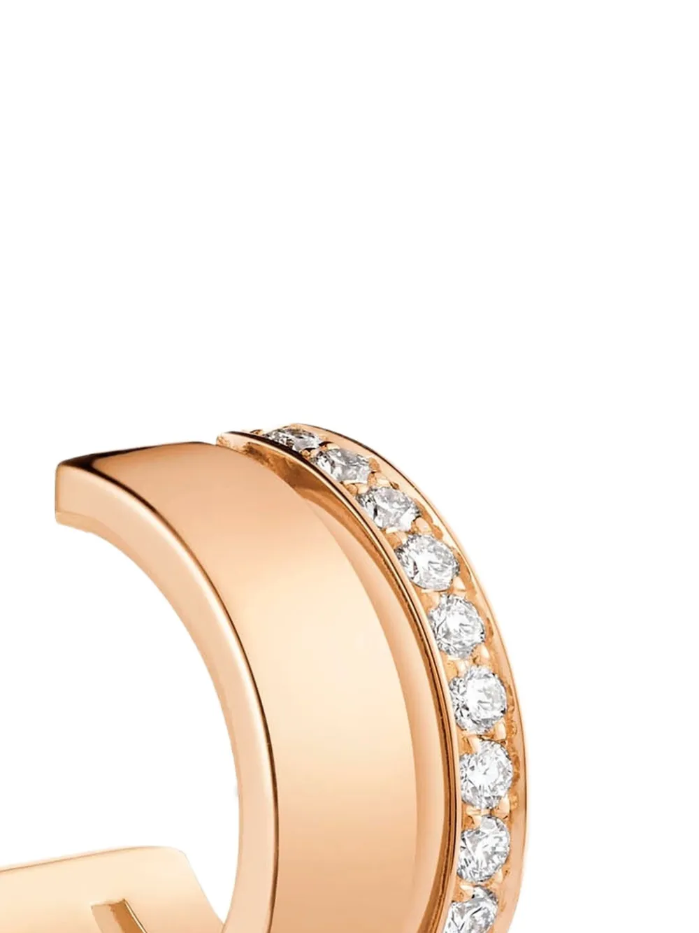 Repossi Berbere Diamond Hoop Earrings in Pink, view 2