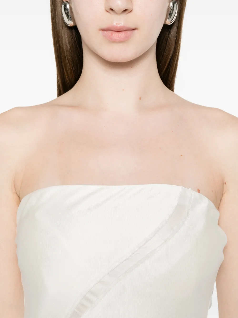 ENTIRE STUDIOS Ribbon bandeau jurk Wit