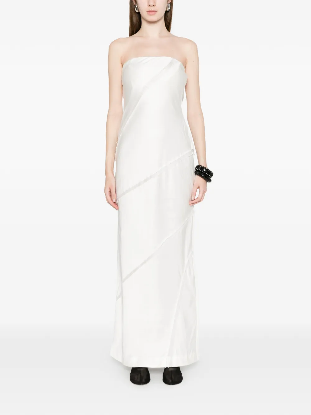  Entire Studios Ribbon Bandeau Dress - White 
