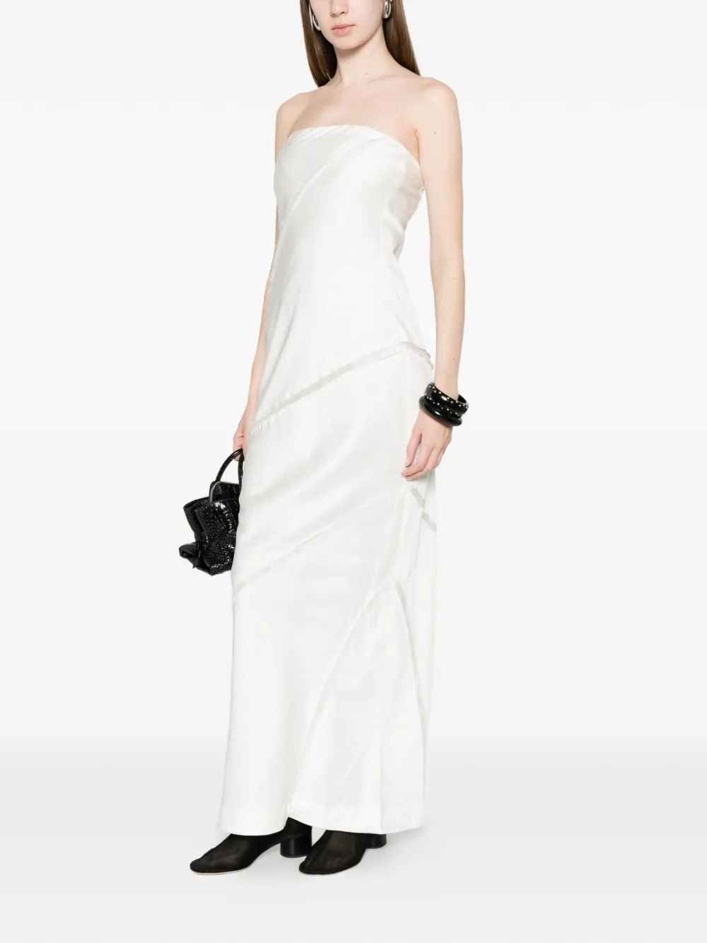  Entire Studios Ribbon Bandeau Dress - White 