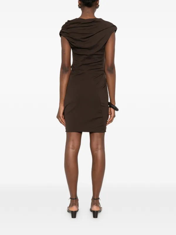 entire studios brown dress Twist Mini in Size:Custom Size(leaving a note) China Color small_site cocktail backless dress Modal