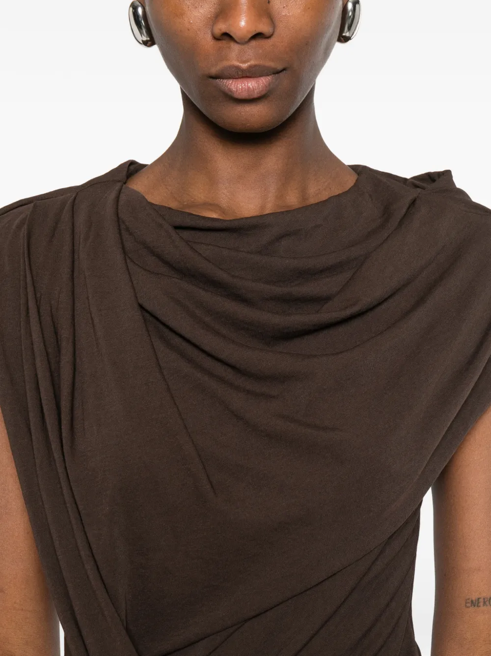 ENTIRE STUDIOS Mini-jurk met gedraaid design Bruin