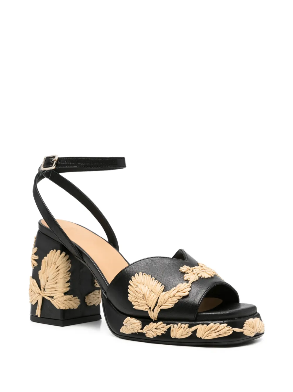 Castañer Vasilia leather sandals Zwart