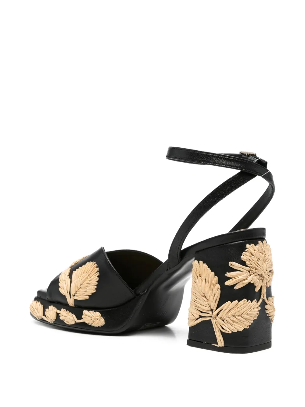 Castañer Vasilia leather sandals Zwart