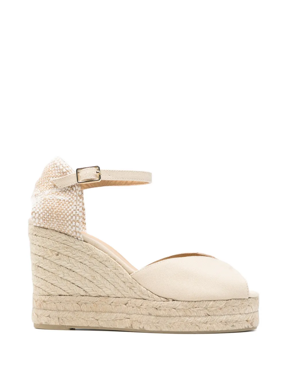 Castañer Bianca espadrilles met open neus Beige