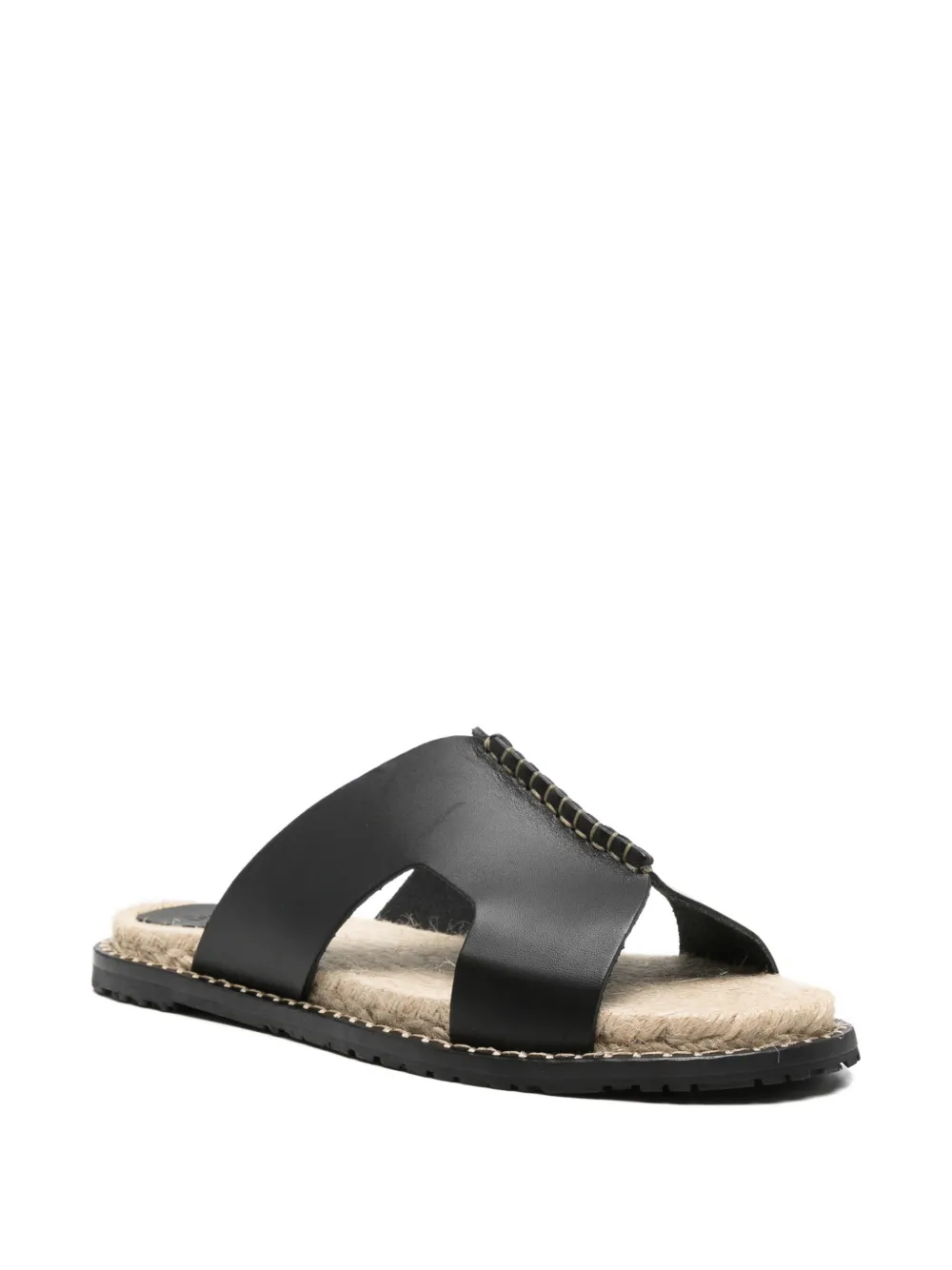 Castañer Piti leren sandalen Zwart