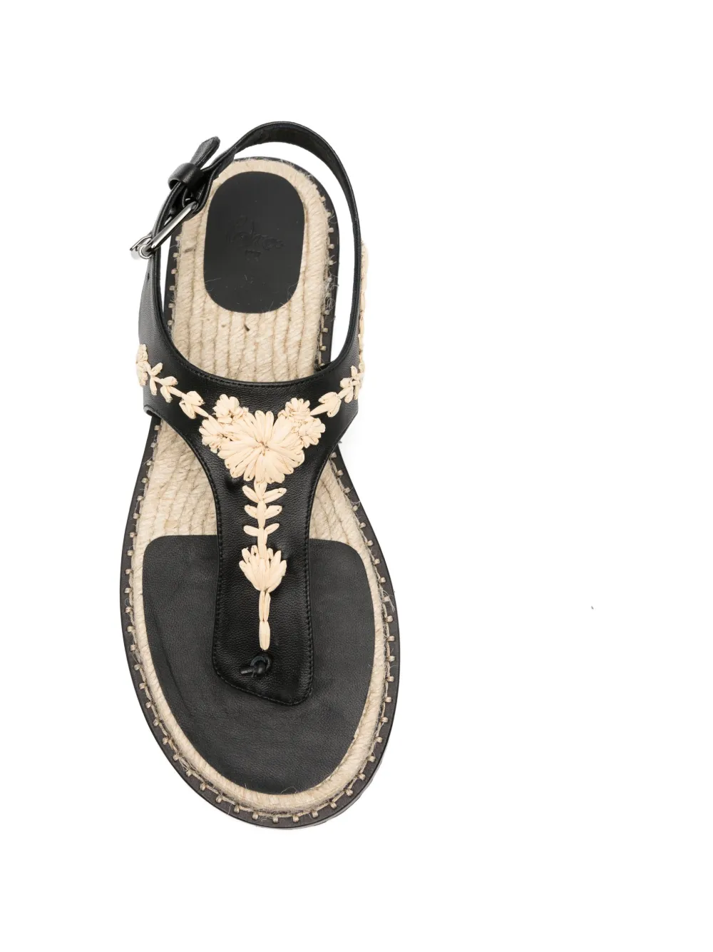 Castañer Pedra raffia espadrilles Zwart