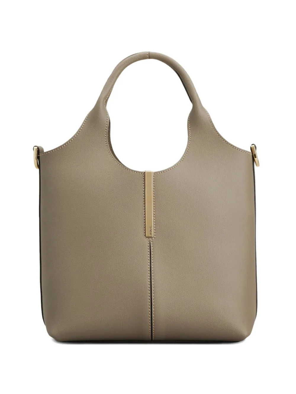 Tod's bar-detail leather tote bag - Toni neutri