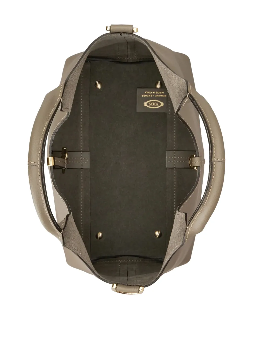 Tod's Leren shopper met streepdetail Beige