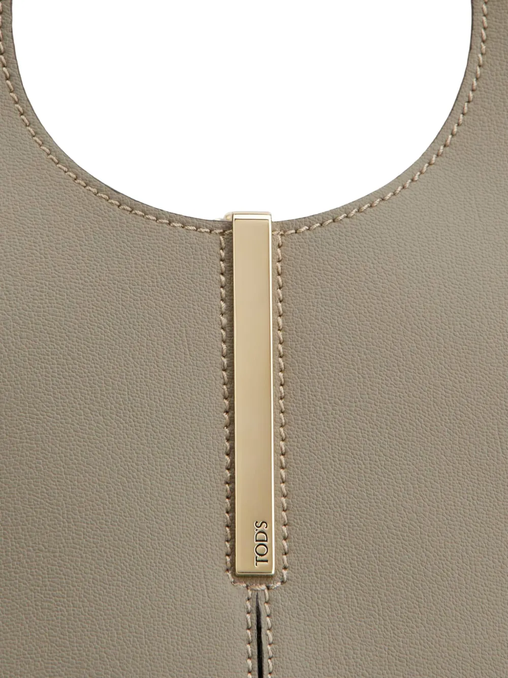 Tod's Leren shopper met streepdetail Beige