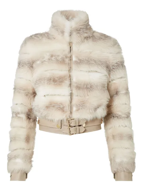 FENDI belted-waist fur coat