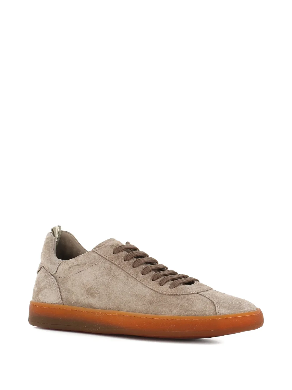 Officine Creative suede lace-up sneakers Beige