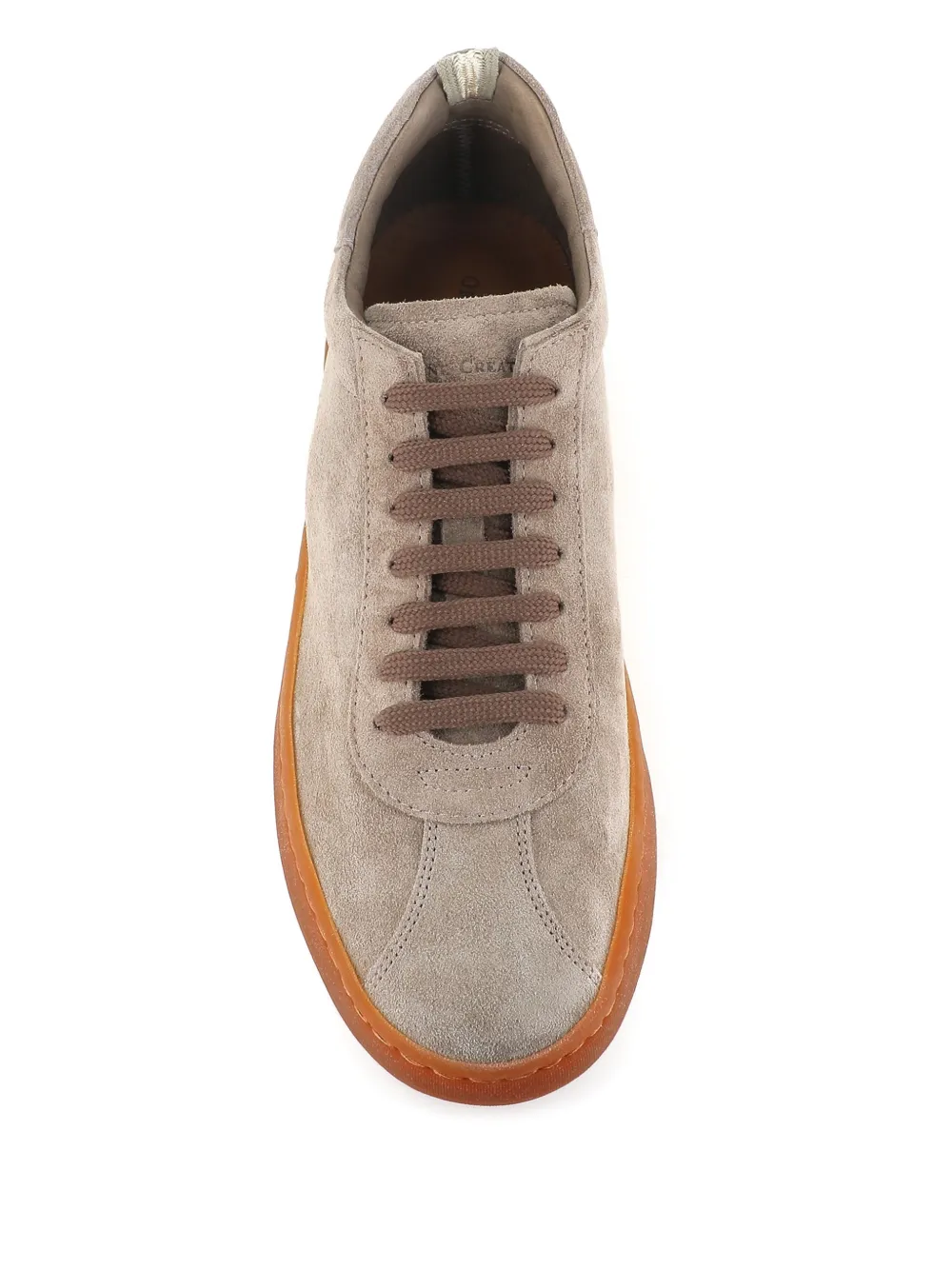 Officine Creative suede lace-up sneakers Beige