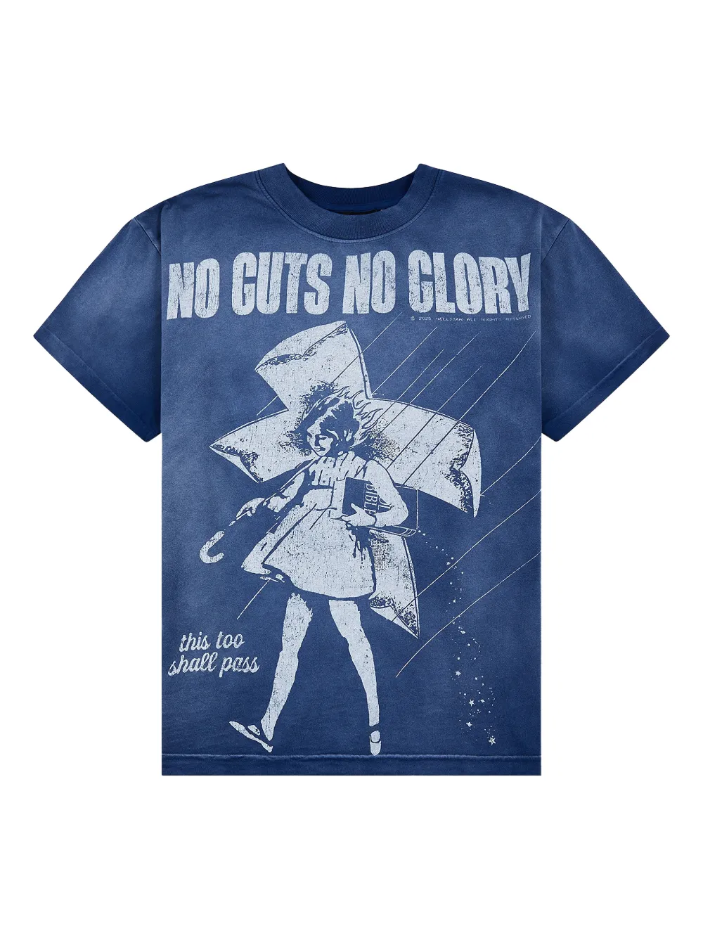 HELLSTAR playera con motivo Cross | azul | Image 1