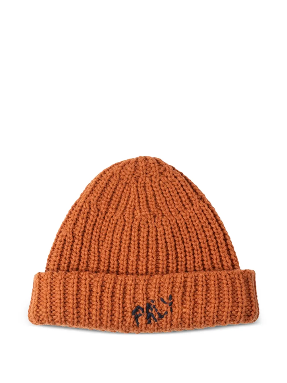 Paly embroidered beanie hat | Orange | Image 1