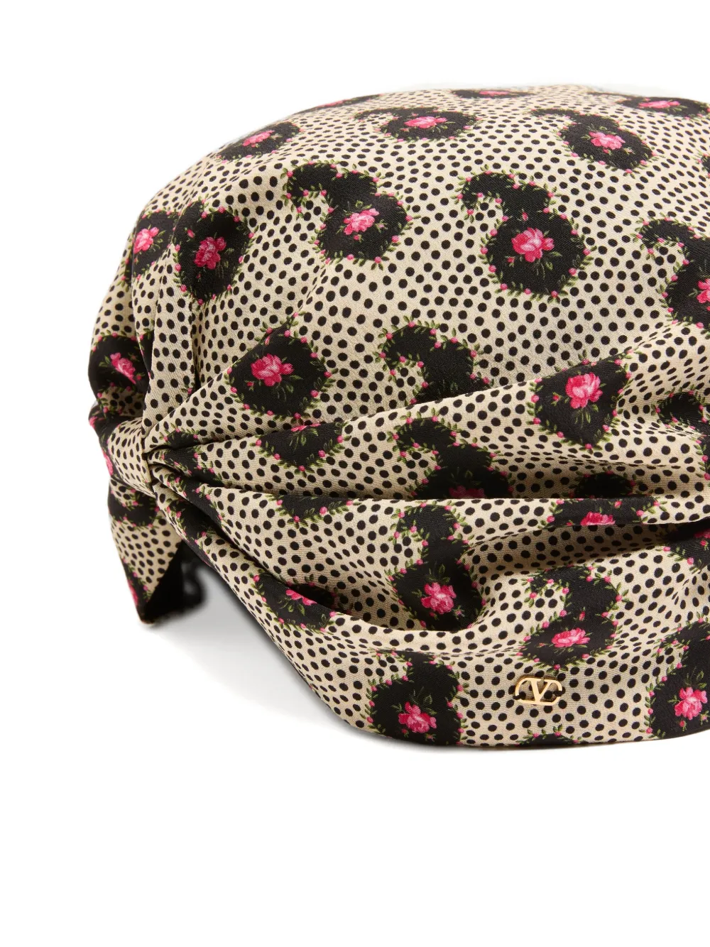 Valentino Garavani Zijden hoed met print Beige