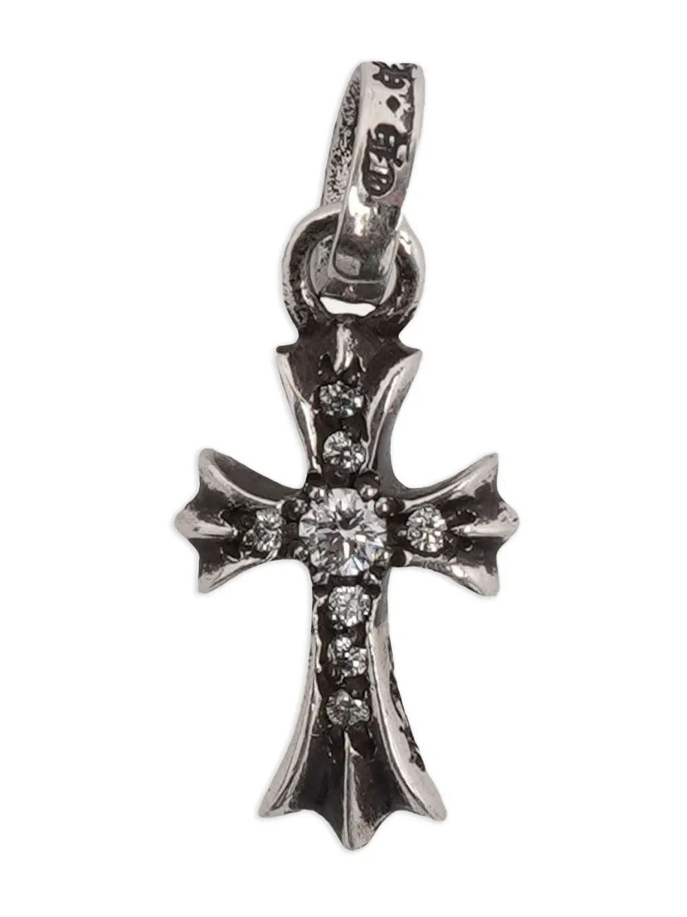Chrome Hearts sterling silver Babyfat diamond pendant