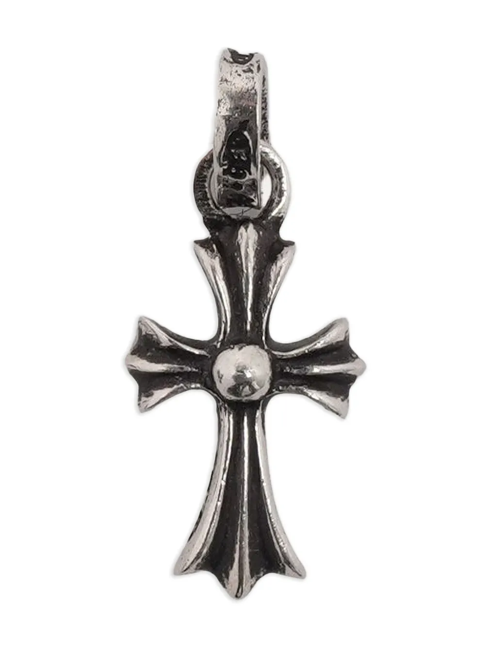 Chrome Hearts Sterling Silver Babyfat Diamond Pendant In Silver