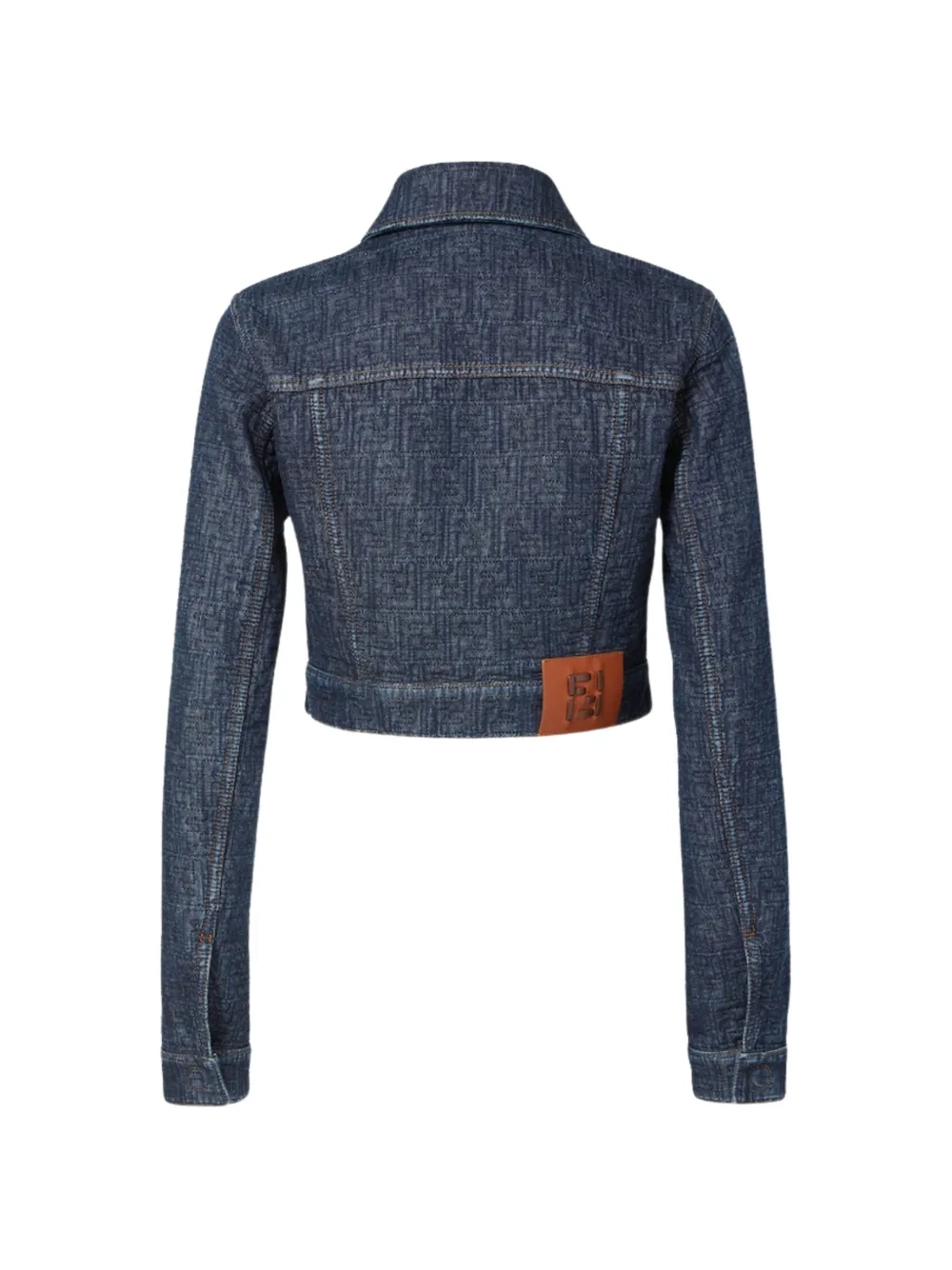  Fendi Logo-motif Cropped Jacket - Blue 