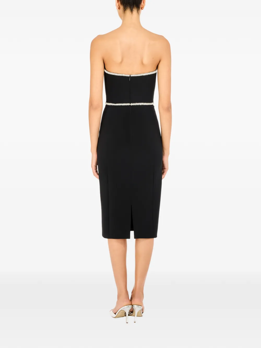  Jenny Packham Odette Bow-embellished Beaded Midi Dress - Black 