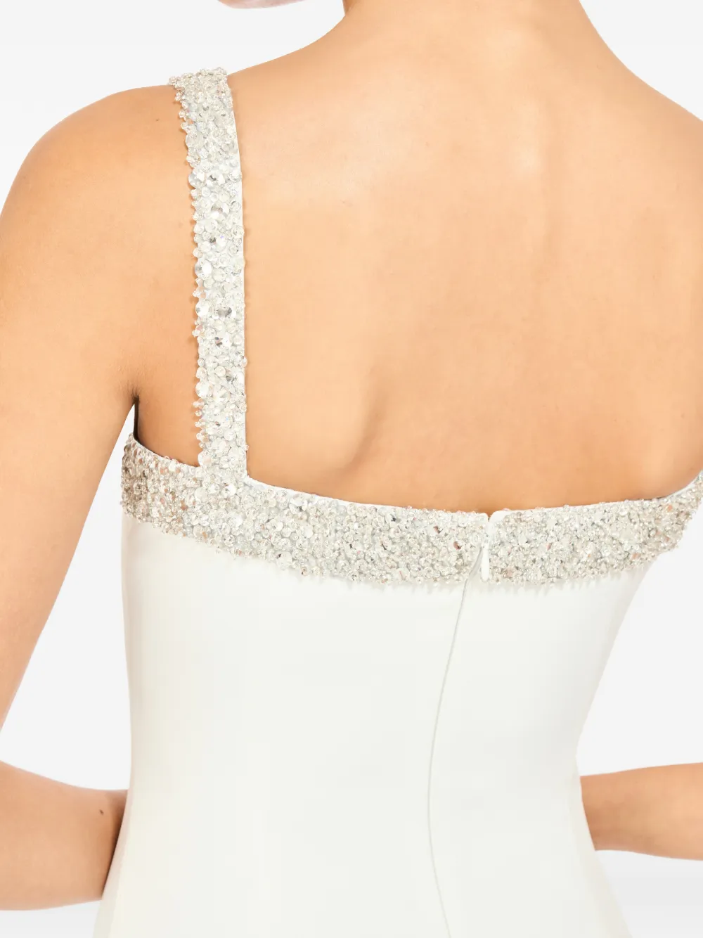 Jenny Packham Lucy Crystal-embellished Bow Midi Dress In Multi