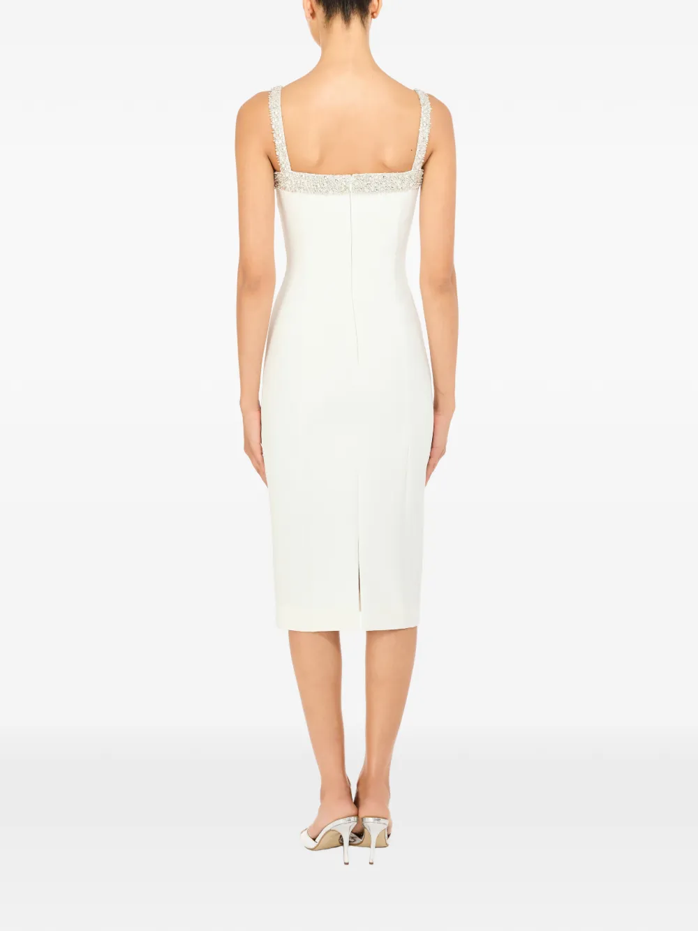 Jenny Packham Lucy Crystal-embellished Bow Midi Dress In Multi