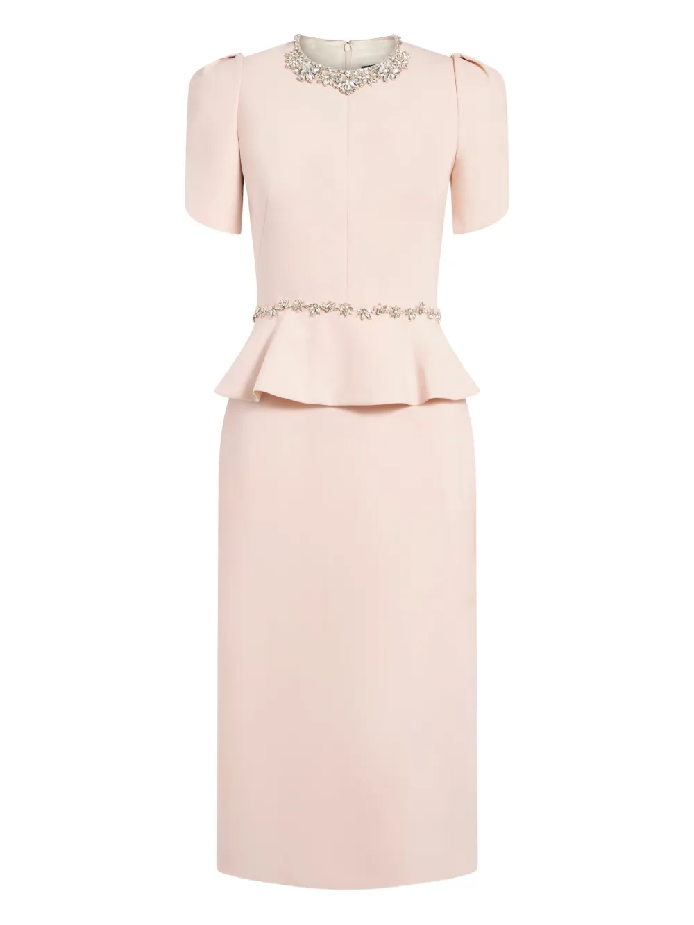 Jenny Packham Jules Embellished Midi Dress In Pink