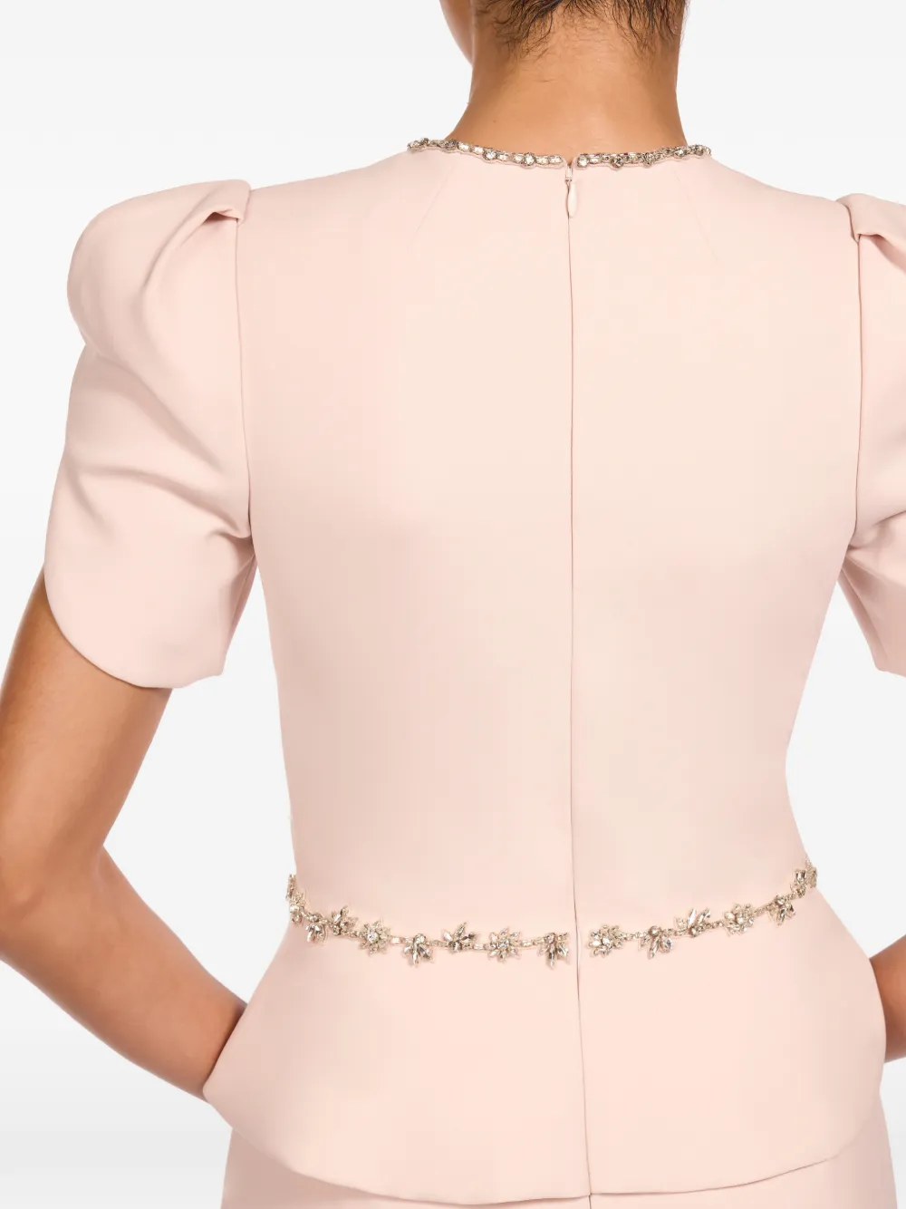 Jenny Packham Jules Embellished Midi Dress In Neutral