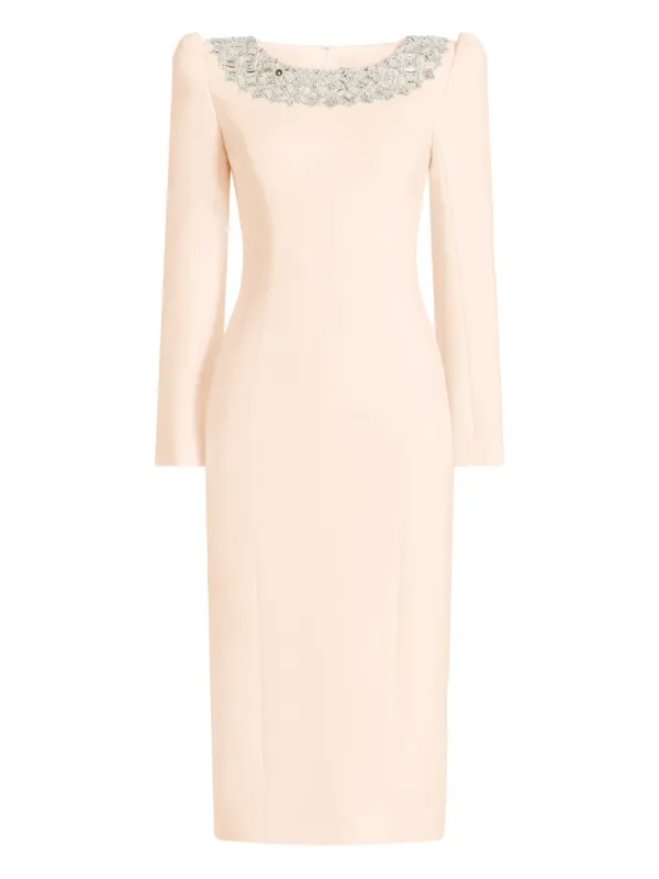 Jenny Packham Jacquetta Beaded Midi Dress | Neutrals | FARFETCH Jenny Packham Jacquetta Beaded Midi Dress | Neutrals | FARFETCH