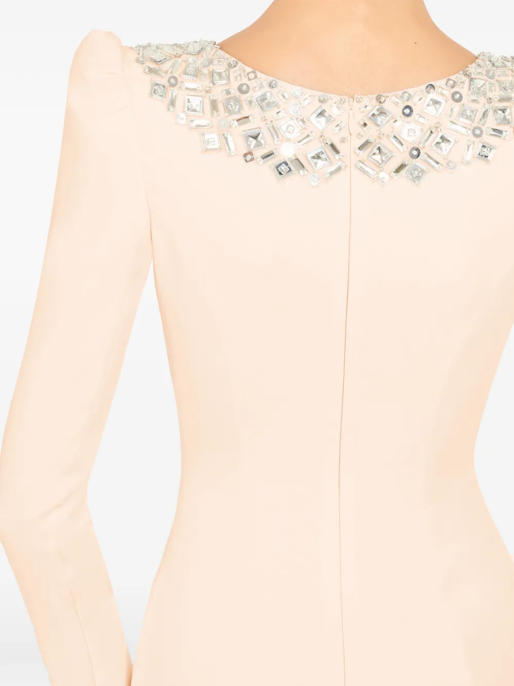 Jenny Packham Jacquetta Beaded Midi Dress In Neutral