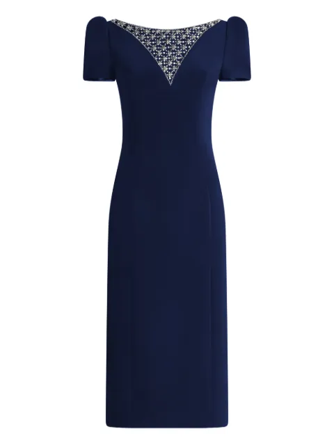 Jenny Packham Vienna embellished short-sleeved midi dress