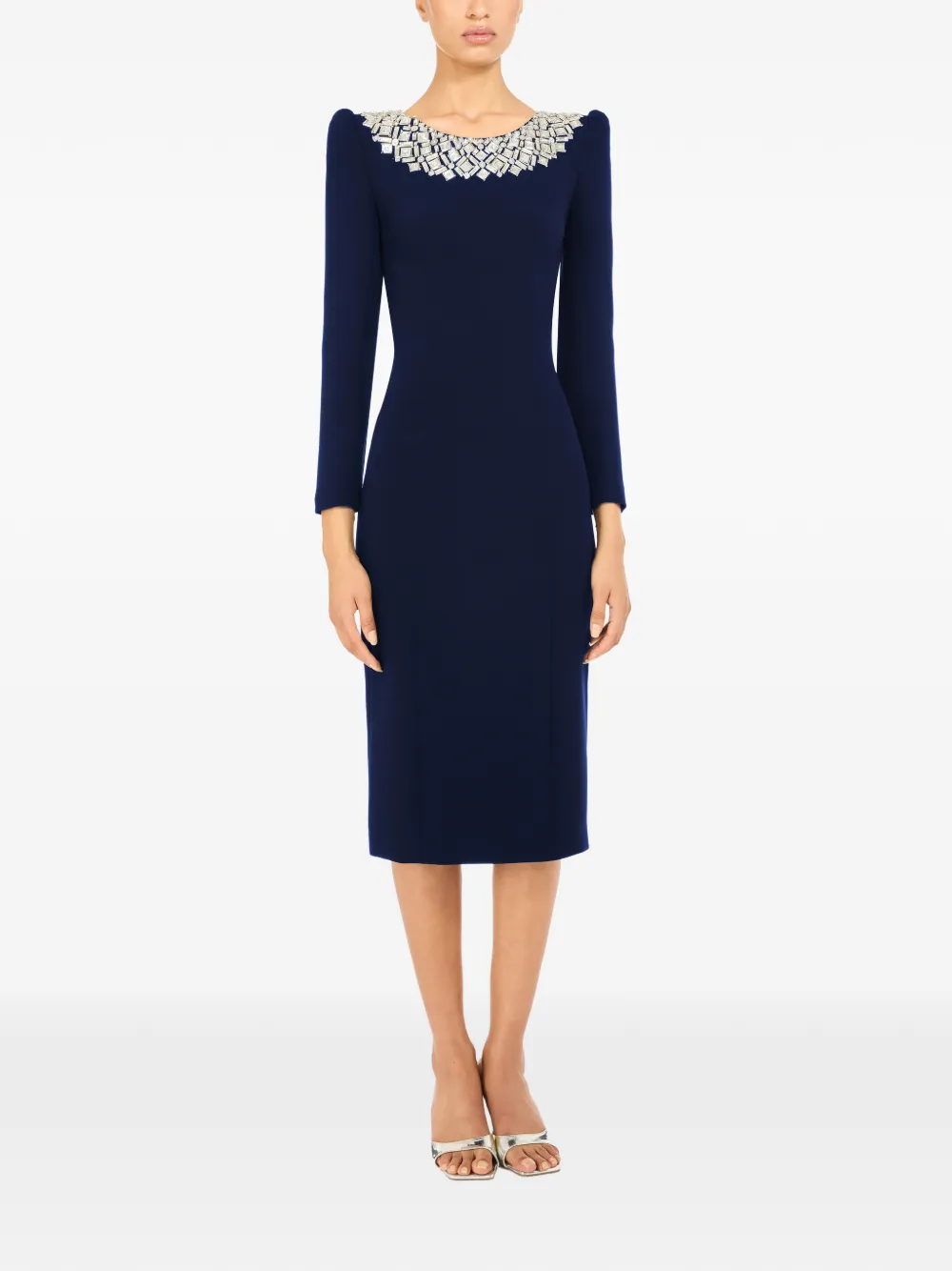 Jenny Packham Jacquetta embellished midi dress - Blauw