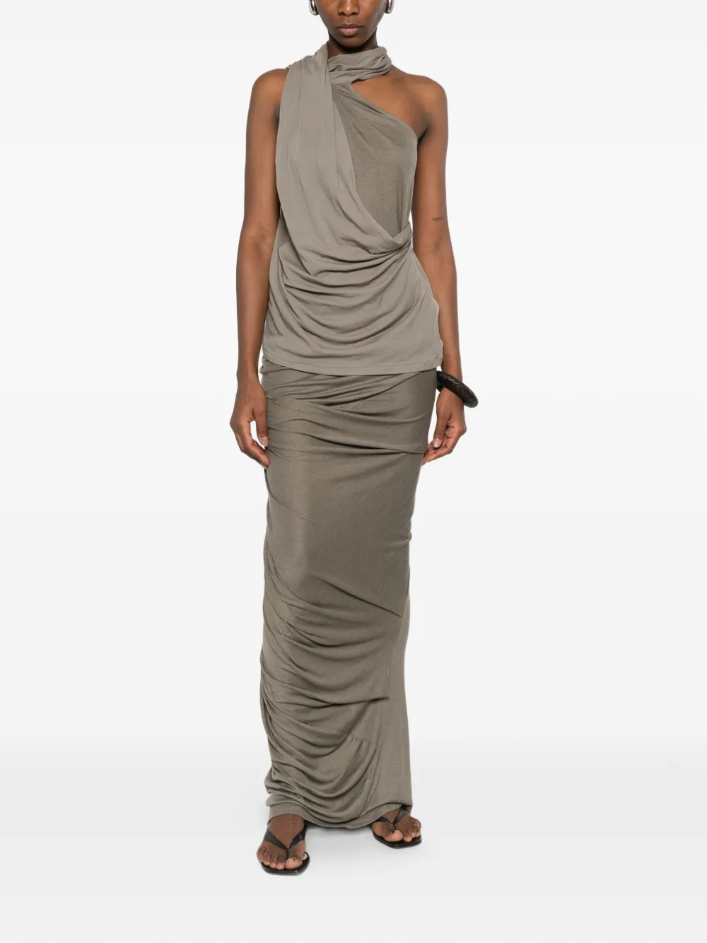  Entire Studios Dia Draped-design Maxi Skirt - Neutrals 