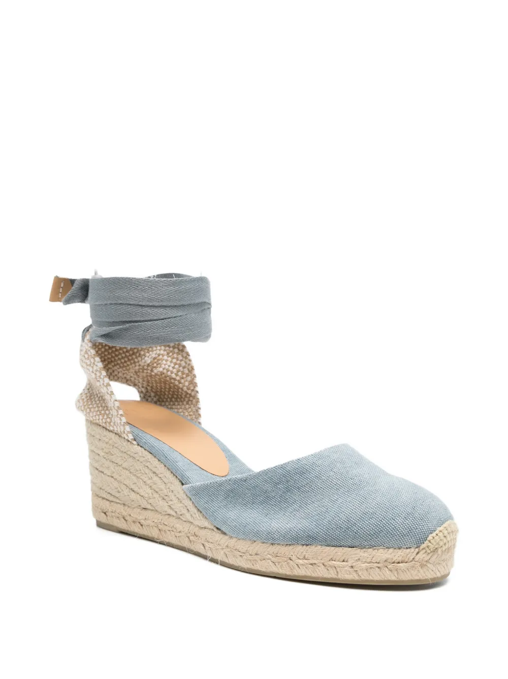 Castañer Carina tie-ankle canvas espadrilles Blauw