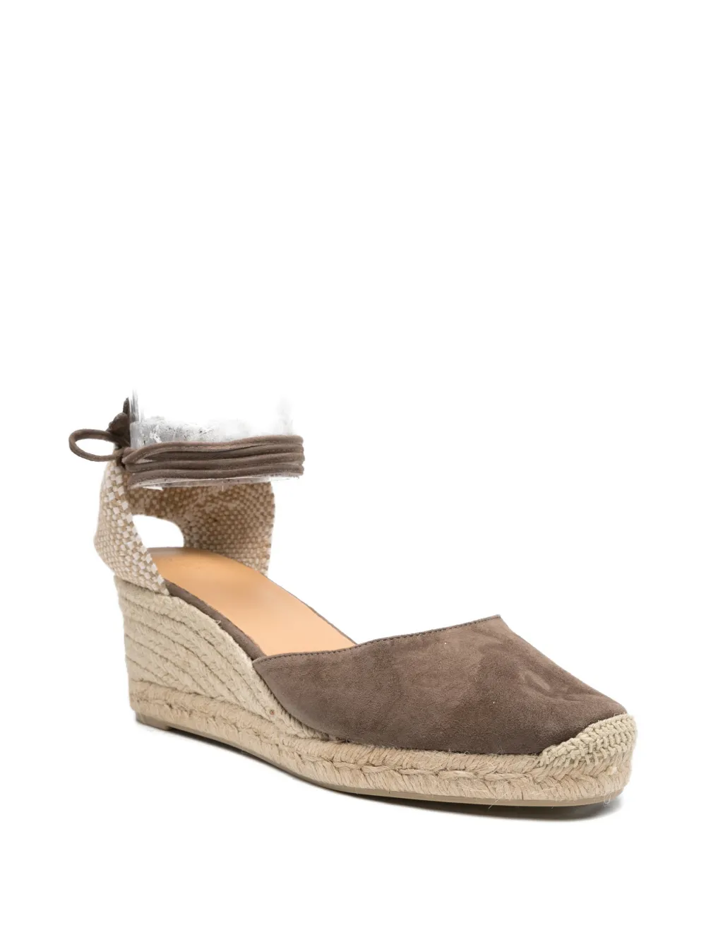 Castañer Carina espadrilles met striksluiting Bruin