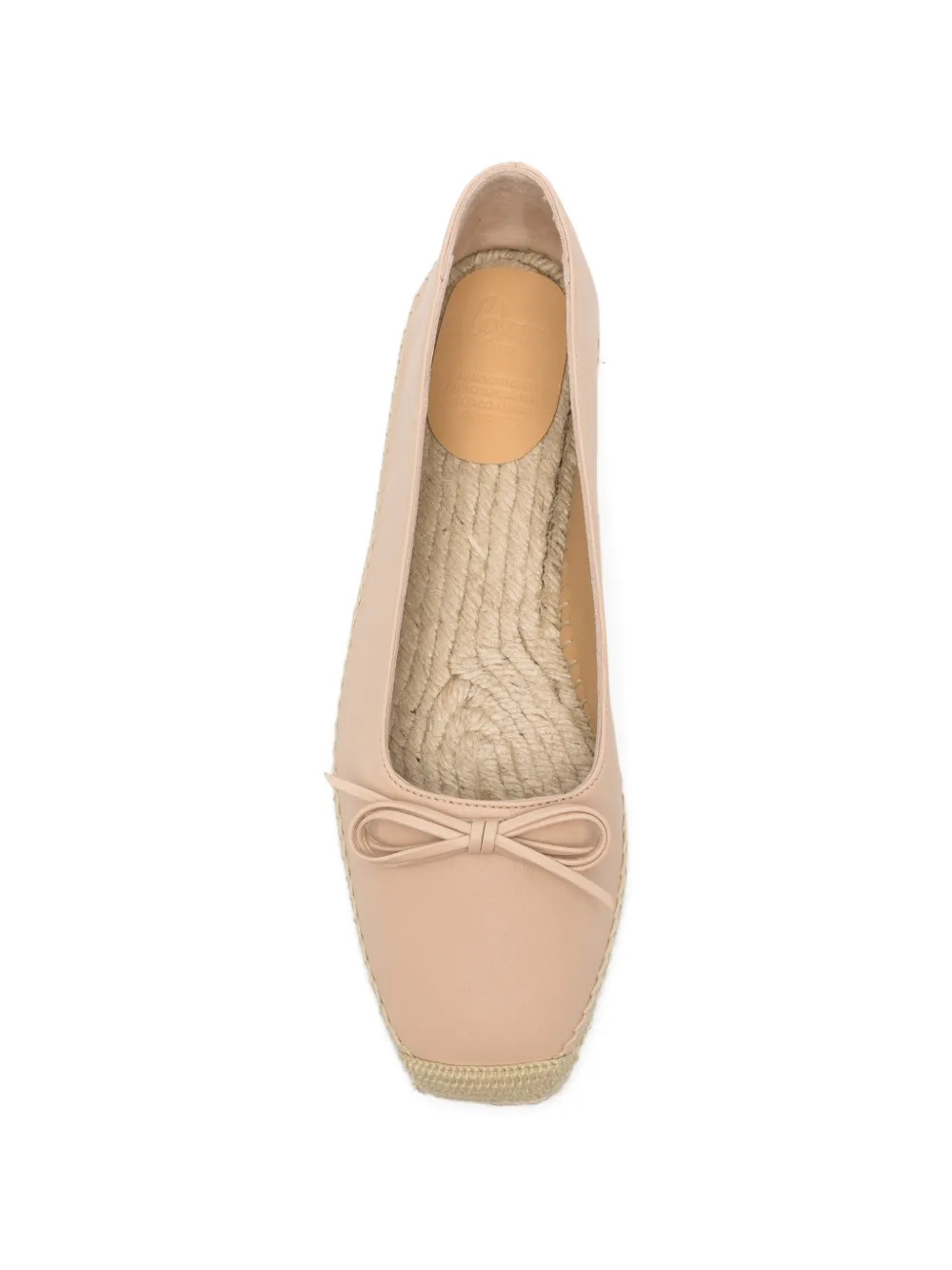 Castañer Pax leren espadrilles met strik Beige