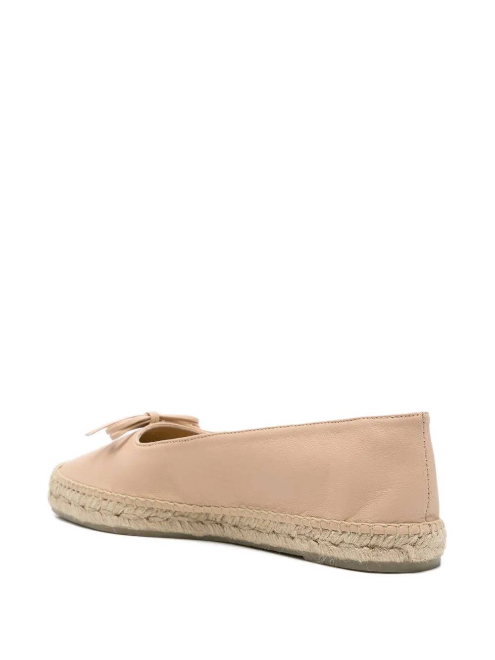 Castañer Pax leren espadrilles met strik Beige