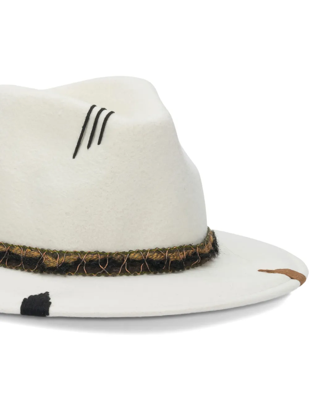 The Hat Gang Embroidered-motif Hat In Brown