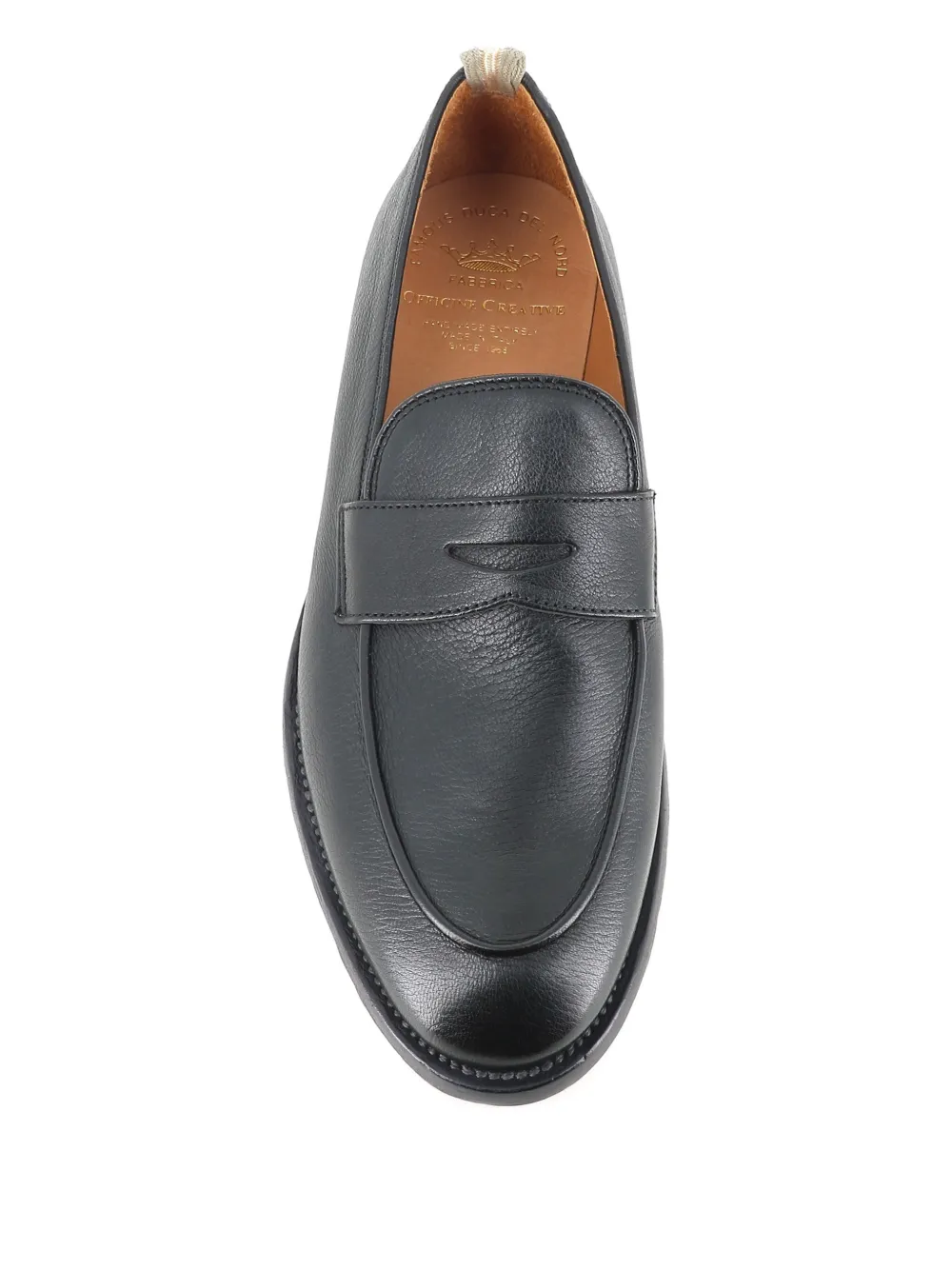 Officine Creative Penny tab leather loafers Zwart