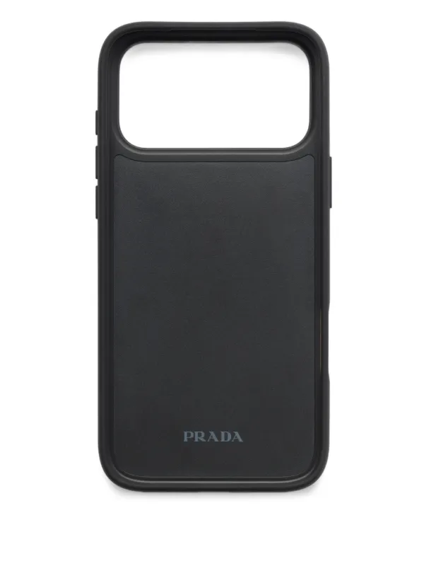 Prada Leather iPhone 17 Pro Max Case | Black | FARFETCH SG