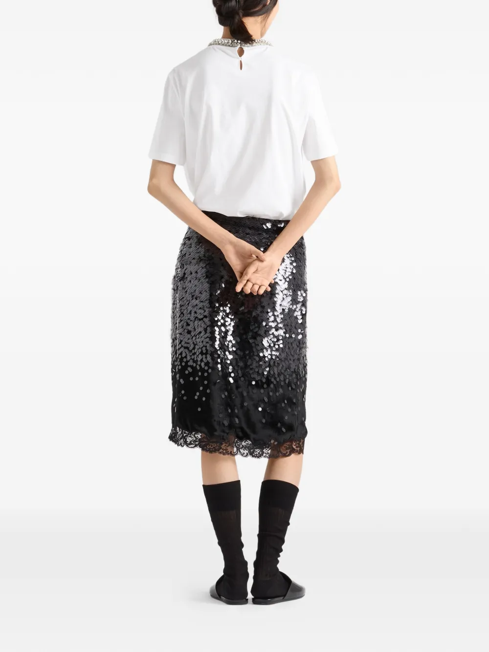 Prada Cotton T-shirt In White