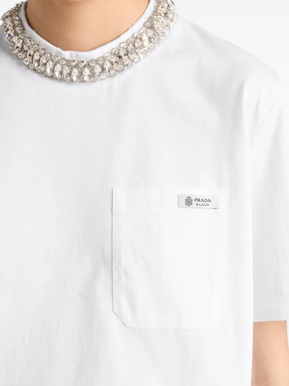 Prada Cotton T-shirt In White