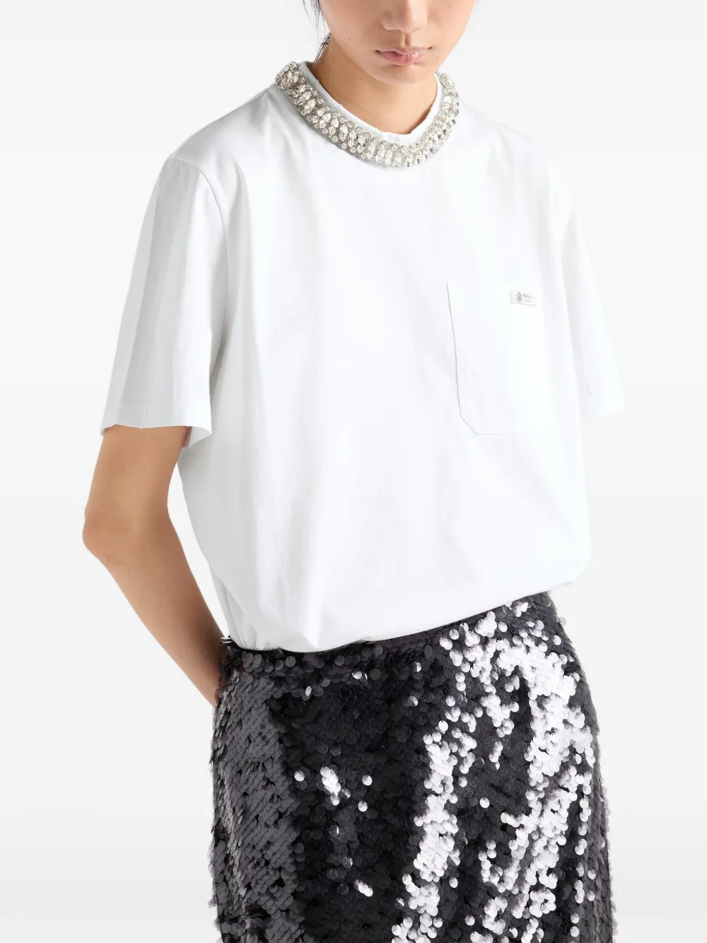 Prada Cotton T-shirt In White