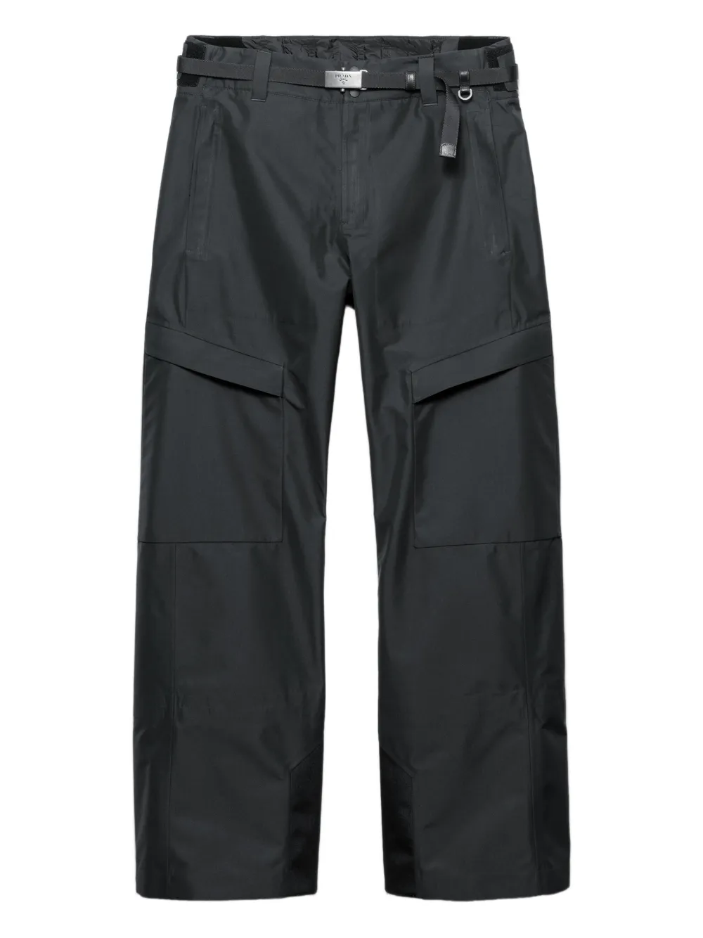 Prada belted straight-leg trousers | Grey | Image 1