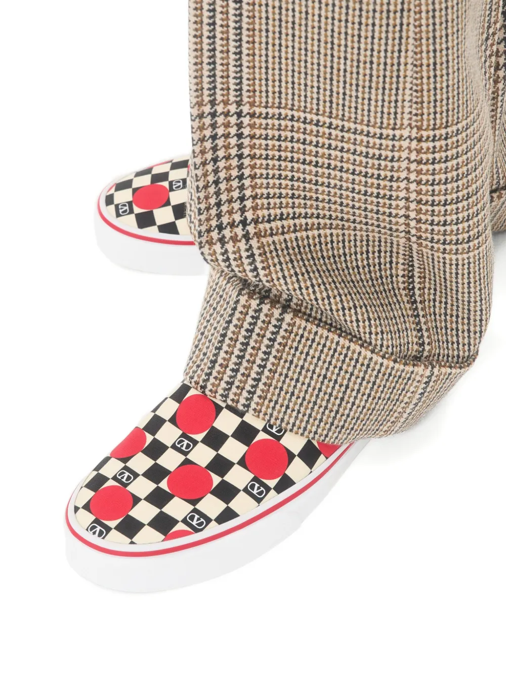 Valentino Garavani x Vans VLogo geruite sneakers met stippen Zwart