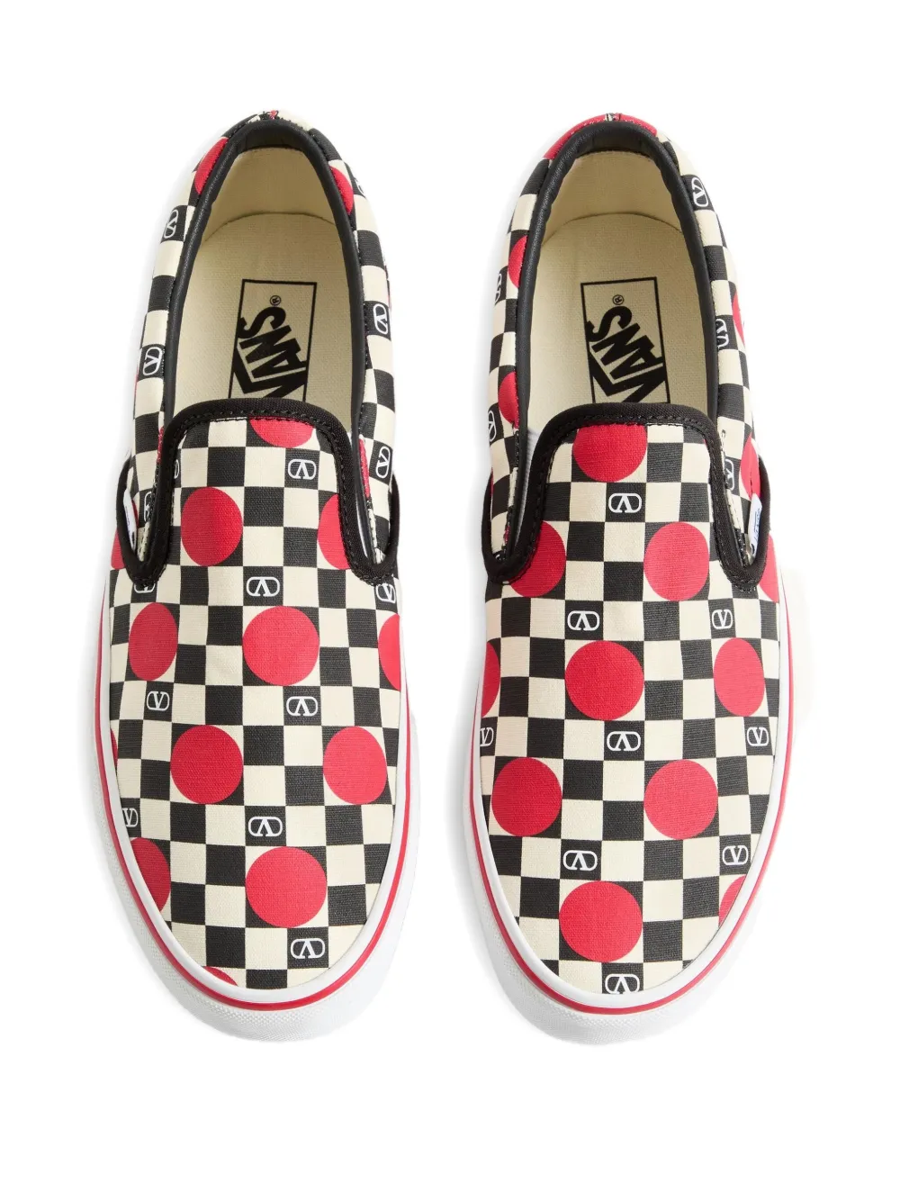 Valentino Garavani x Vans VLogo geruite sneakers met stippen Zwart
